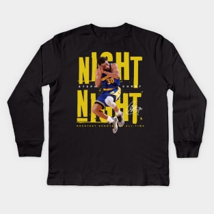 Stephen Curry Night Night Kids Long Sleeve T-Shirt